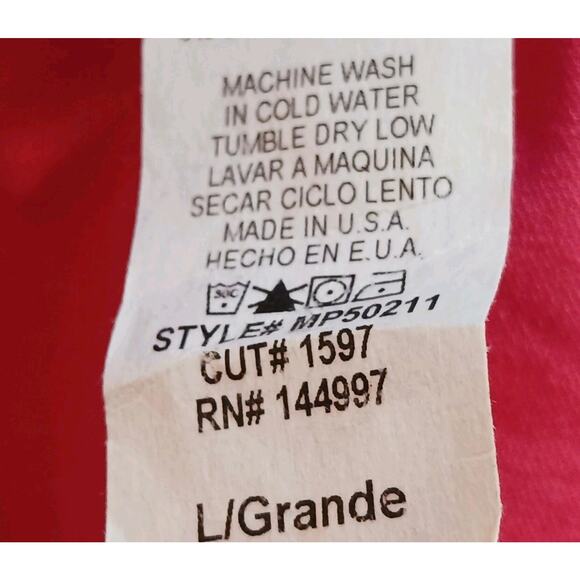 Clothing Ave Dress Pants Women's Large Pink Elastic Waist Button Accent Rayon - Picture 4 of 14